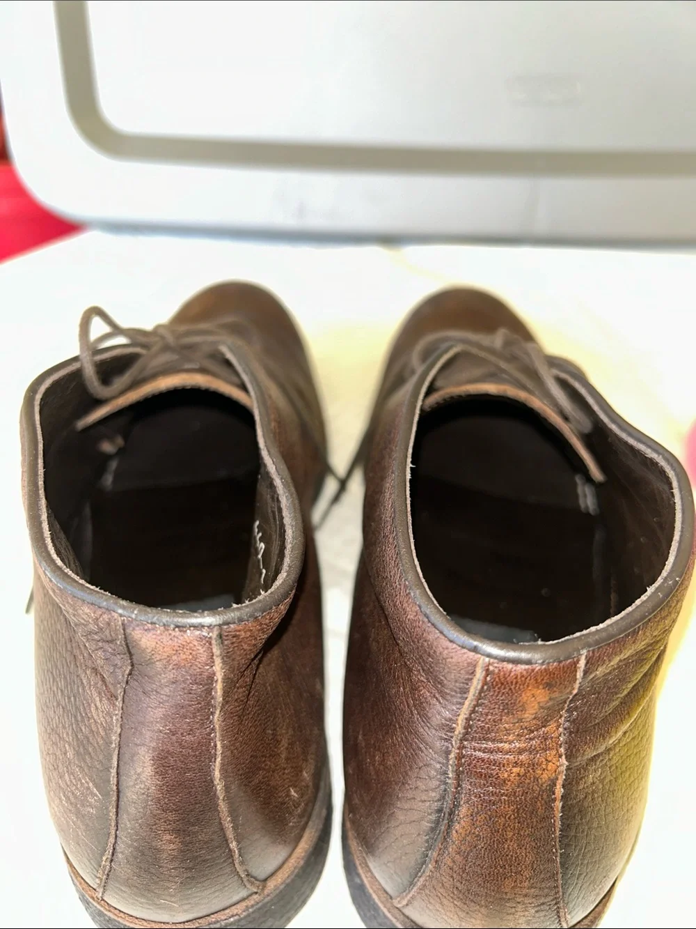 To Boot Brown Pebbled Leather Chukka Boots